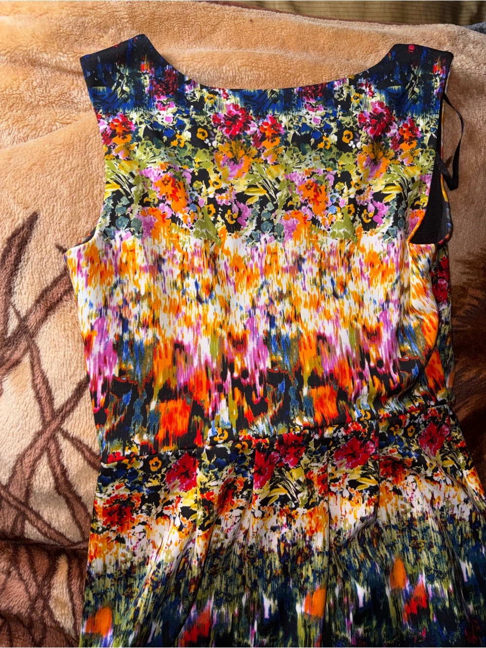 Cynthia Rowley Multicolor Watercolor Floral Fit & Flare Skater Dress size 6 - Picture 4 of 6